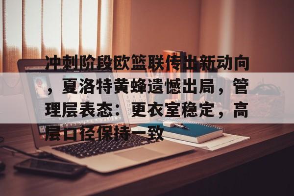 MK体育-包含冲刺阶段欧篮联传出新动向，夏洛特黄蜂遗憾出局，管理层表态：更衣室稳定，高层口径保持一致的词条